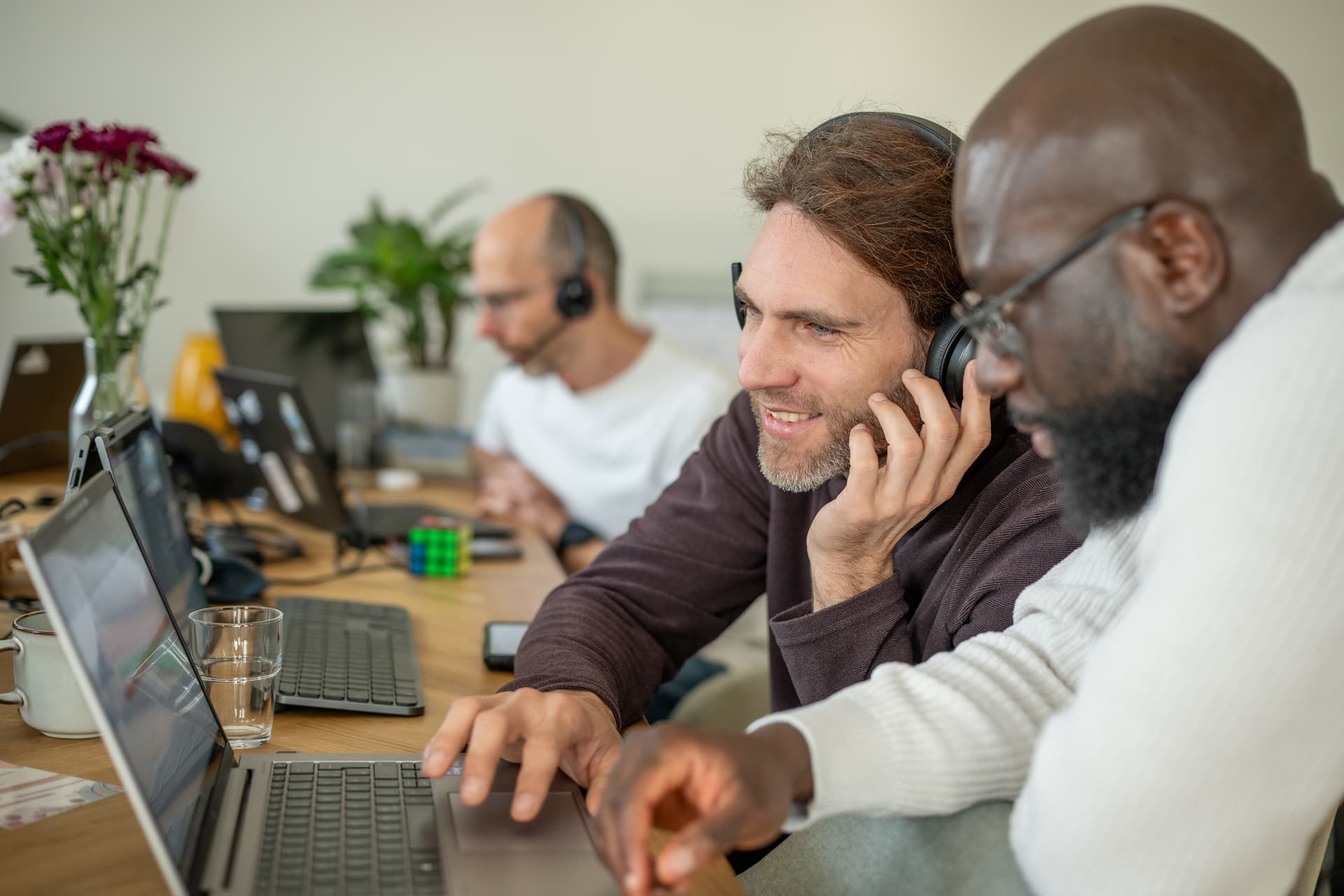 Das XMV-Team bei der Arbeit
